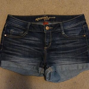 Dark blue cuffed shorts